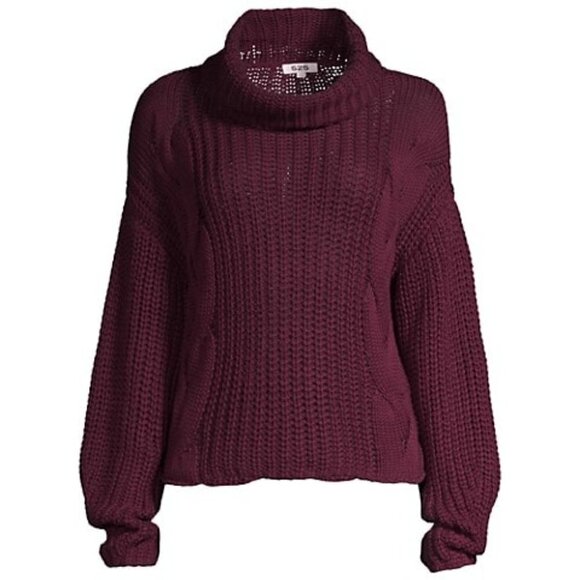525 America Shaker‎ Turtleneck Sweater Burgundy Size XS - Picture 2 of 7